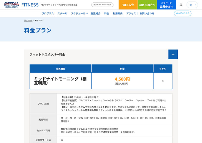 セントラルフィットネスクラブ24自由が丘【スチューデント会員】