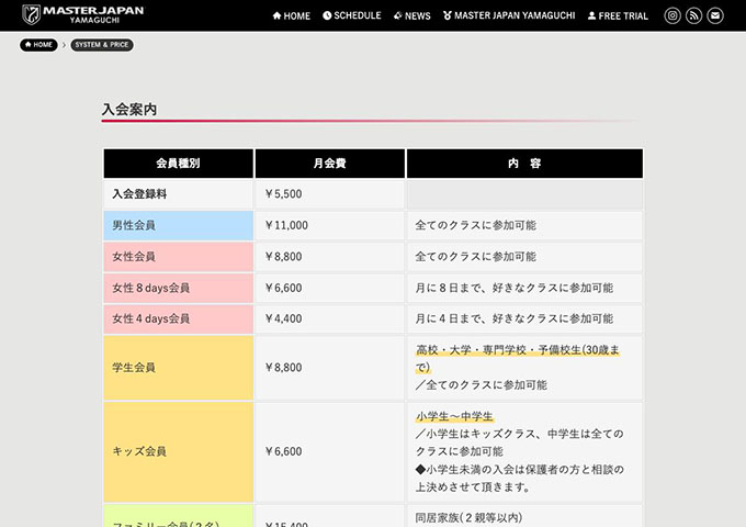 マスタージャパン山口【学生会員】