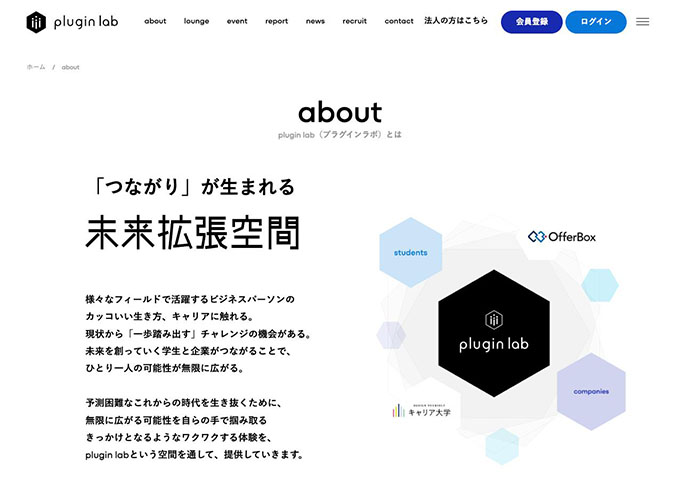 大学生専用の会員制ラウンジ「plugin lab」